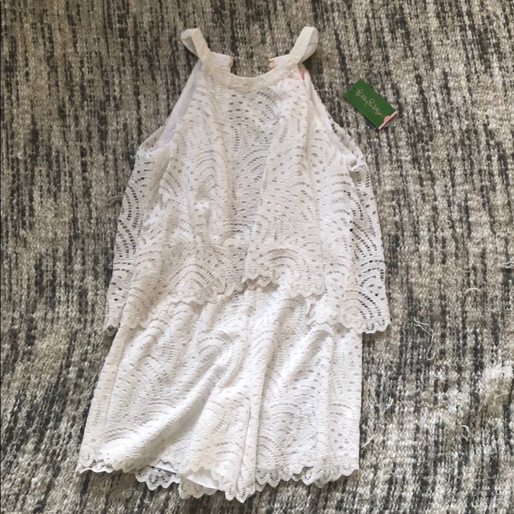 NWT - lilly pulitzer white lace romper